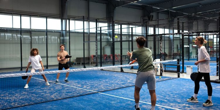 People-playing-pickleball-in-an-inside-court