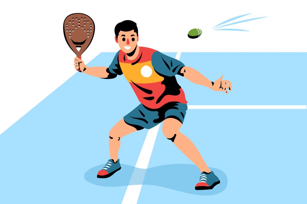 Pickleball Strategy - person playing padel illustration 1024x683